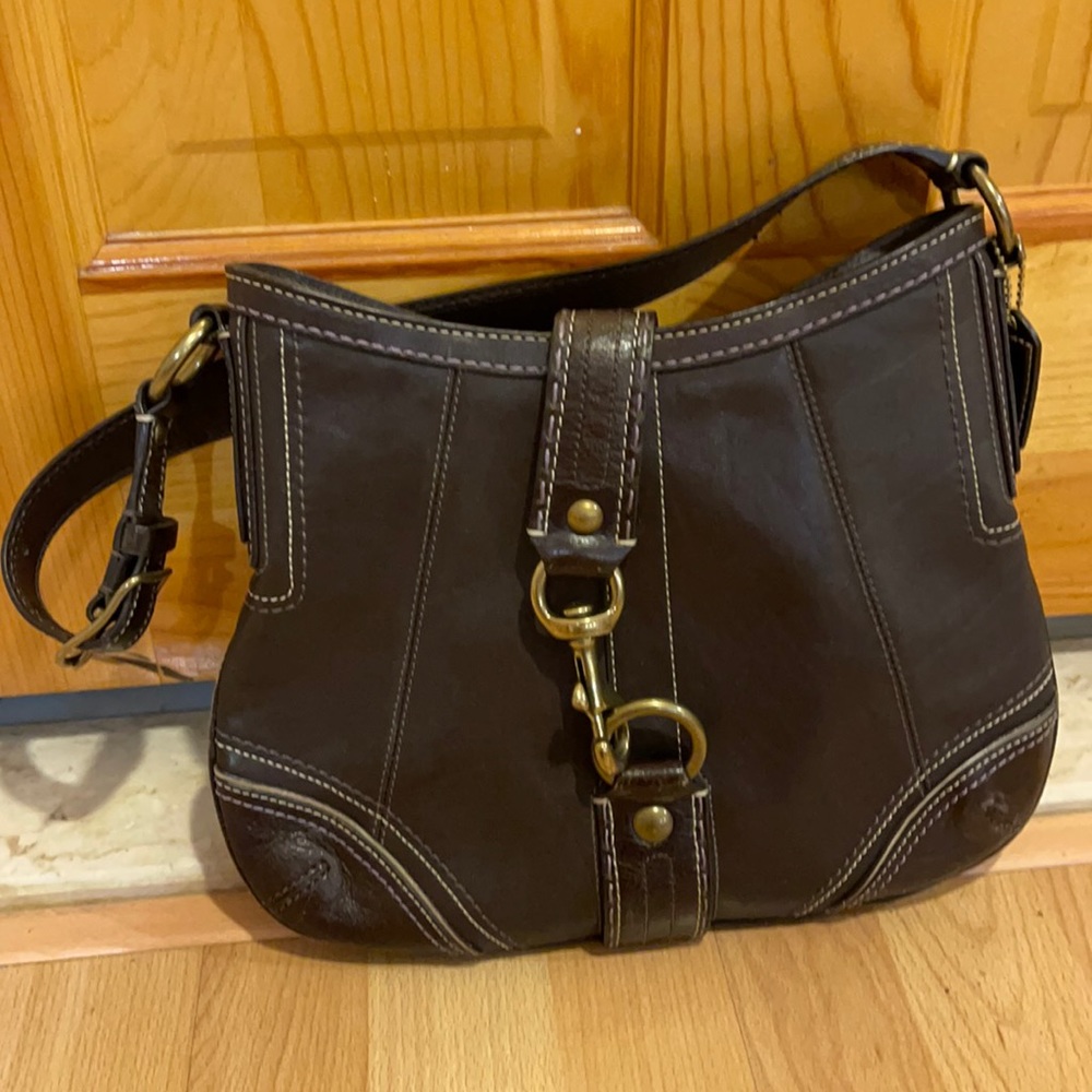 Coach Hamptons Brown Leather Bag